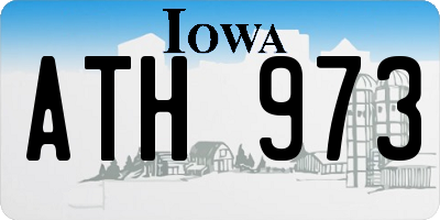 IA license plate ATH973