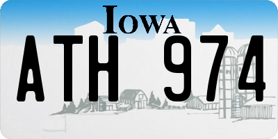 IA license plate ATH974