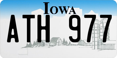 IA license plate ATH977