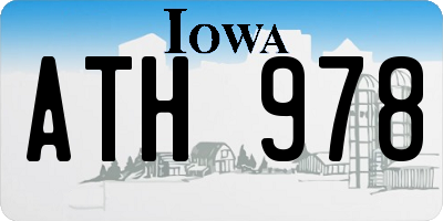 IA license plate ATH978