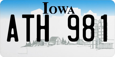 IA license plate ATH981