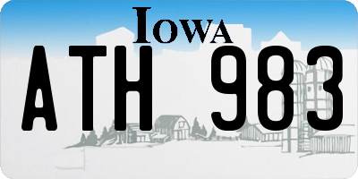 IA license plate ATH983