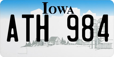 IA license plate ATH984