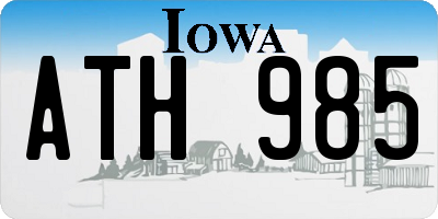 IA license plate ATH985