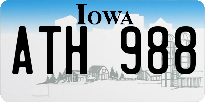 IA license plate ATH988