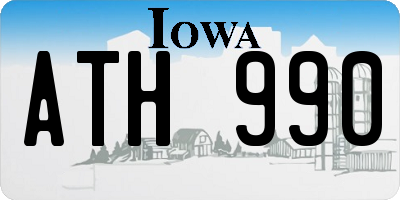 IA license plate ATH990