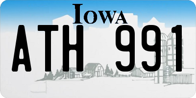 IA license plate ATH991