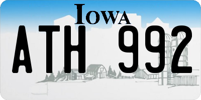 IA license plate ATH992