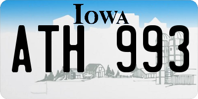 IA license plate ATH993
