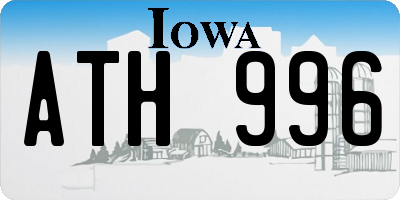 IA license plate ATH996