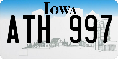 IA license plate ATH997