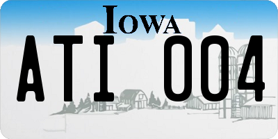 IA license plate ATI004
