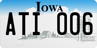 IA license plate ATI006