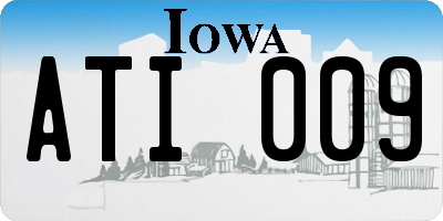 IA license plate ATI009