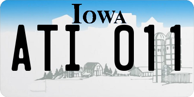 IA license plate ATI011