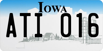 IA license plate ATI016