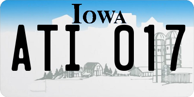 IA license plate ATI017