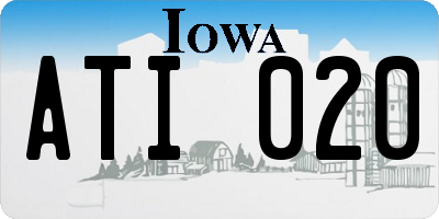 IA license plate ATI020