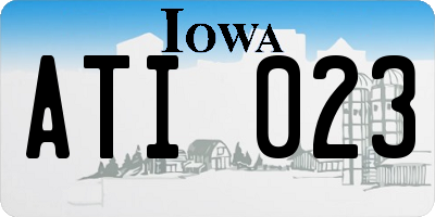 IA license plate ATI023