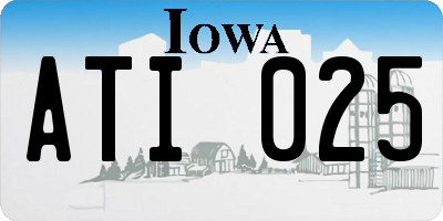 IA license plate ATI025