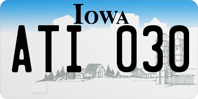 IA license plate ATI030