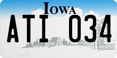 IA license plate ATI034