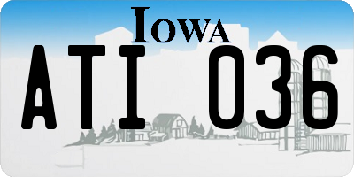IA license plate ATI036