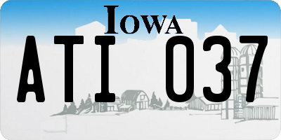 IA license plate ATI037