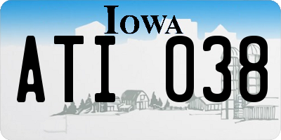 IA license plate ATI038