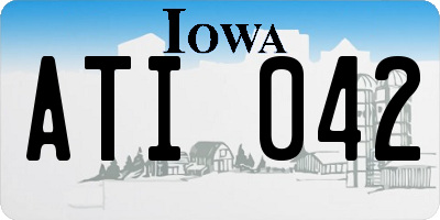 IA license plate ATI042