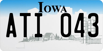 IA license plate ATI043
