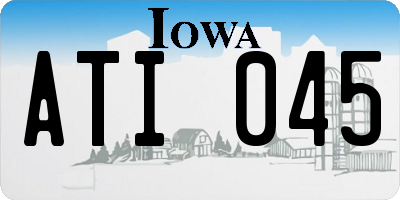 IA license plate ATI045