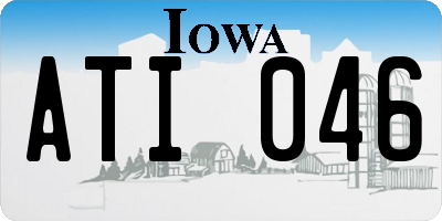 IA license plate ATI046