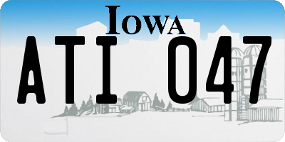 IA license plate ATI047