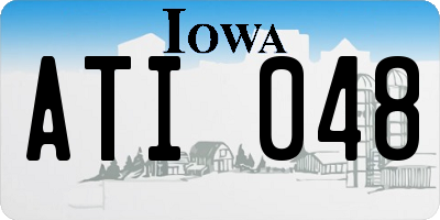 IA license plate ATI048