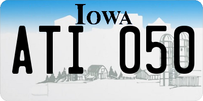IA license plate ATI050