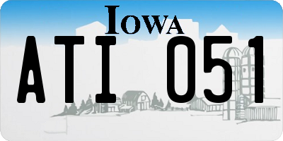 IA license plate ATI051
