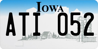 IA license plate ATI052