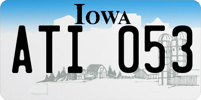 IA license plate ATI053