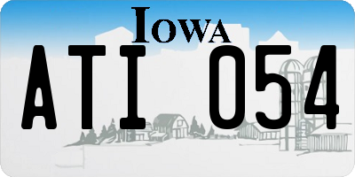 IA license plate ATI054