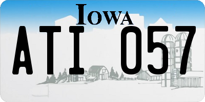 IA license plate ATI057