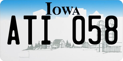 IA license plate ATI058