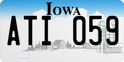 IA license plate ATI059