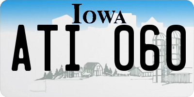 IA license plate ATI060