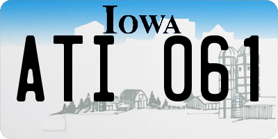 IA license plate ATI061