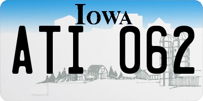 IA license plate ATI062
