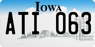 IA license plate ATI063