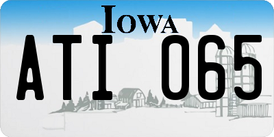 IA license plate ATI065