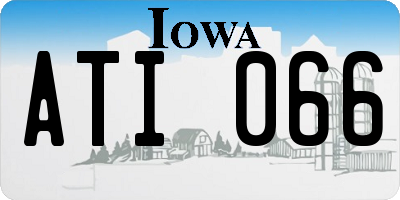 IA license plate ATI066