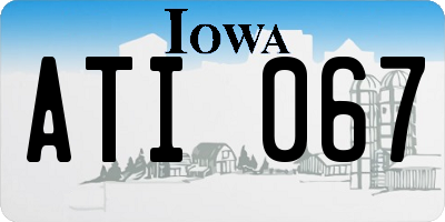 IA license plate ATI067